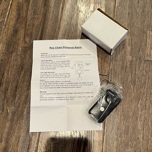 NWT Mini Personal Alarm Key Chain With Flash Light